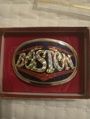 Boston Logo Belt Buckle in Holographic Colors